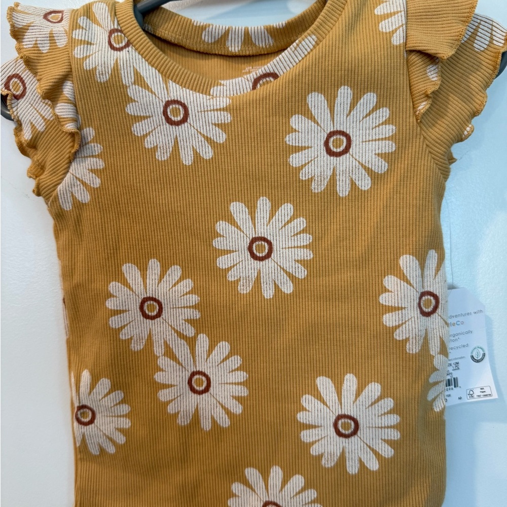 Floral Mustard Kids Blouse